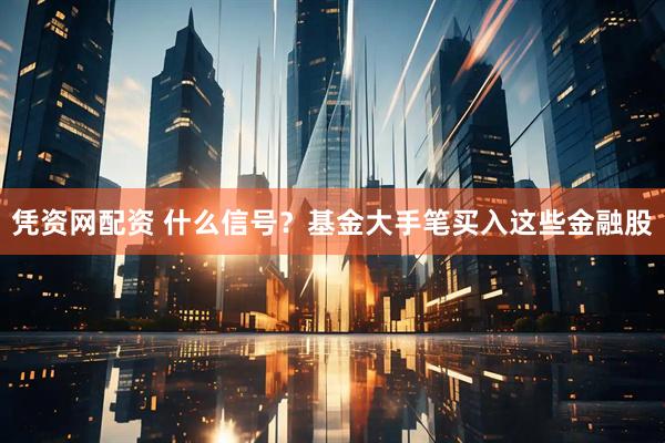 凭资网配资 什么信号？基金大手笔买入这些金融股