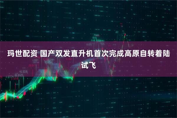 玛世配资 国产双发直升机首次完成高原自转着陆试飞